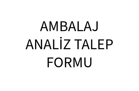 Gıda, Su, Kozmetik Analiz Talep Formu-en